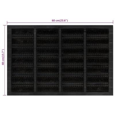 VidaXL Deurmat rechthoekig 40x60 cm rubber en kokosvezel