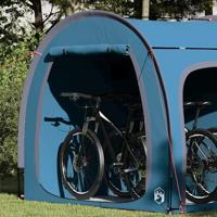 Fietstent met dak met opslag Blauw 218 x 156 x 180 cm - thumbnail