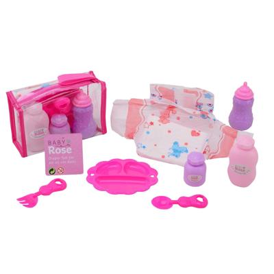 Johntoy John toy baby rose verzorgset in tasje Johntoy John toy baby rose verzorgset in tasje