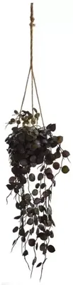 Pure Royal kunst hangplant blad 50cm paars