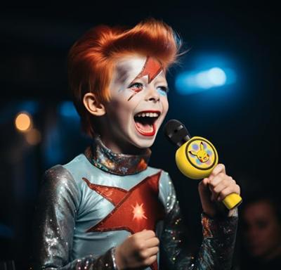 Pokémon Karaoke Microfoon + Licht Geel/Zwart