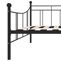 Bedbankframe metaal zwart 90x200 cm - thumbnail