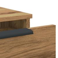 Wandkast 102x30x20 cm bewerkt hout artisanaal eikenkleur - thumbnail
