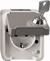 Merten MEG2423-8029 Wandcontactdoos AquaStar Lichtgrijs 1 stuk(s) - thumbnail
