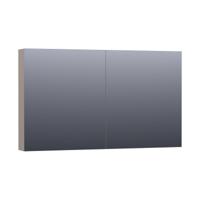 Brauer Impress Deluxe Spiegelkast - 120 cm - met interne en externe Verlichting - 2 Dubbelzijdige Spiegeldeuren - Mat Taupe - thumbnail