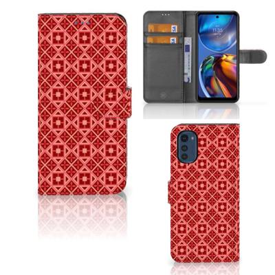 Motorola Moto E32 | Moto E32s | Telefoon Hoesje | Batik Rood Motorola Moto E32 | Moto E32s | Telefoon Hoesje | Batik Rood