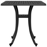 Tuintafel 53x53x53 cm gietaluminium zwart - thumbnail