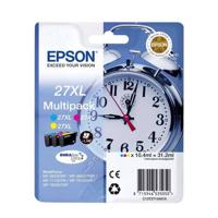 EPSON 27XL wekkerpatroon - cyaan, magenta en geel - 3x10,4 ml - 100 pagina's - thumbnail