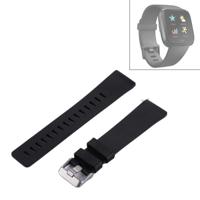 Voor Fitbit Versa eenvoudige manier siliconen horloge Strap(Black) - thumbnail