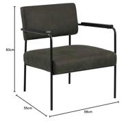 Bendt Eetkamerstoel 'Loren' Velvet, kleur Forest Green - thumbnail