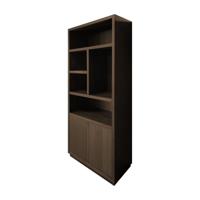 Richmond Boekenkast 'Oakura' 220x100cm, kleur Bruin - thumbnail