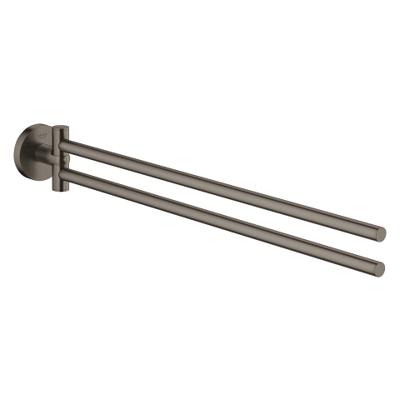 GROHE Essentials Handdoekhouder - 45cm - dubbel - draaibaar - brushed hard graphite 40371al1