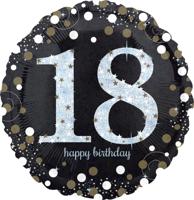 Folieballon 18 jaar Happy Birthday 43cm - thumbnail