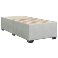 Boxspring met matras fluweel lichtgrijs 80x200 cm - thumbnail