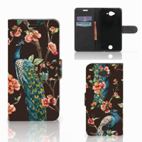 Acer Liquid Z530 | Z530s Telefoonhoesje met Pasjes Pauw met Bloemen - thumbnail