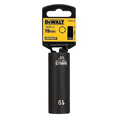 DeWalt Accessoires Impact dop 19mm 1/2" (Lang - 78mm) - DT7553-QZ