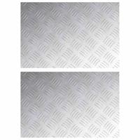VidaXL Trap tread rechthoekig 2 pcs zilver 60 x 40 cm aluminium - thumbnail