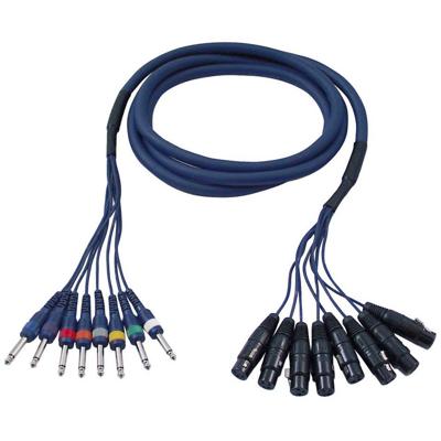 DAP DAP FL61 - 8 XLR female 3P > 8 Jack mono 3 meter