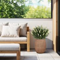 Kunstplant Lavendel Bol UV Wit 60cm in pot - thumbnail