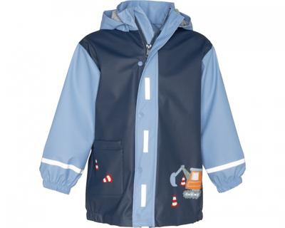 Playshoes regenjas Bouwwagen Marine-140