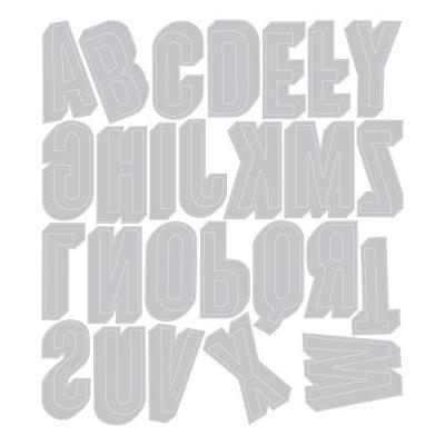 Sizzix • tim holtz thinlits die set alphanumeric shadow upper 26pcs