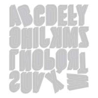 Sizzix • tim holtz thinlits die set alphanumeric shadow upper 26pcs - thumbnail