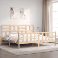 Bedframe zonder matras massief grenenhout 200x200 cm - thumbnail