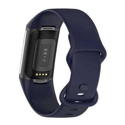 FitBit Charge 5 & 6 Sportbandje met dubbele lus - Donkerblauw - Maat: L FitBit Charge 5 & 6 Sportbandje met dubbele lus - Donkerblauw - Maat: L