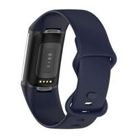 FitBit Charge 5 & 6 Sportbandje met dubbele lus - Donkerblauw - Maat: L - thumbnail