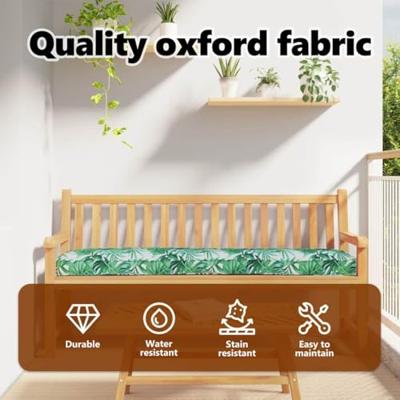 VidaXL Palet kussen groen bladpatroon 180 x 40 x 8 cm oxford stof VidaXL Palet kussen groen bladpatroon 180 x 40 x 8 cm oxford stof
