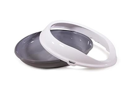 Kattenbak Figaro Ovaal Grijs/Wit