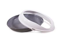 Kattenbak Figaro Ovaal Grijs/Wit - thumbnail