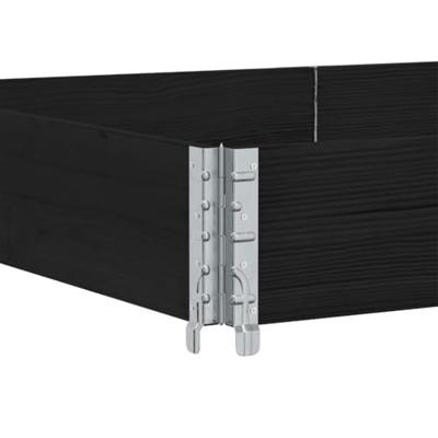 VidaXL Plantenbak 150x100 cm massief grenenhout zwart