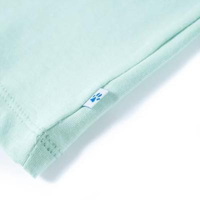 Kindershirt busjesprint 116 lichtmintkleurig