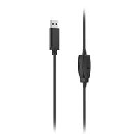 Hama Headset met microfoon, bekabelde hoofdtelefoon, USB A-aansluiting, aux, stereo hoofdtelefoon met kabel, on-ear pc-hoofdtelefoon met microfoonarm en nekband, 2 m audiokabel, zwart - thumbnail