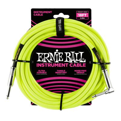 Ernie Ball 6085 Braided Instrument Cable, 5.5 meter, Neon Yellow Ernie Ball 6085 Braided Instrument Cable, 5.5 meter, Neon Yellow