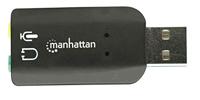 Manhattan Hi-Speed USB 3-D Audio Adapter 2.1 Externe geluidskaart Externe koptelefoonaansluitingen - thumbnail