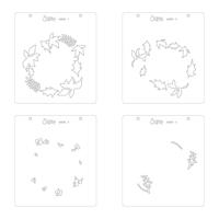 Sizzix • layered stencils holly wreath 4stuks - thumbnail