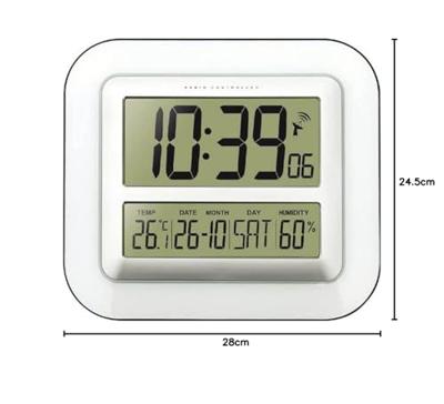 Techno Line WS 8006 Zendergestuurd Wandklok 280 mm x 245 mm x 32 mm Wit