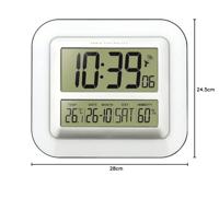 Techno Line WS 8006 Zendergestuurd Wandklok 280 mm x 245 mm x 32 mm Wit - thumbnail