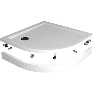 Wiesbaden Voorzetpaneel met Poten voor Douchebak - Kwartrond - 90x90x4cm - Glans Wit