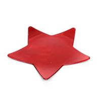 House Of Seasons mila decoratiebord ster 25 cm rood - thumbnail