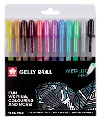 Sakura • gelly roll gelpen metallic shiny 12stuks Sakura • gelly roll gelpen metallic shiny 12stuks
