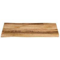 Tafelblad met natuurlijke rand 80x60x2,5 cm massief mangohout - thumbnail