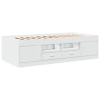 Slaapbank met lades zonder matras 75x190 cm wit - thumbnail