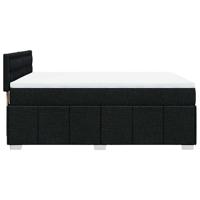 Boxspring met matras stof zwart 140x200 cm - thumbnail