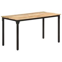 VidaXL Eettafel 140x70x76 cm ruw mangohout - thumbnail