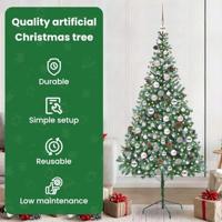 VidaXL Kunstkerstboom met 300 led groen 210 cm pvc en staal - thumbnail