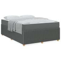 Bedframe met matras Donkergrijs 140 x 200 cm Stof - thumbnail