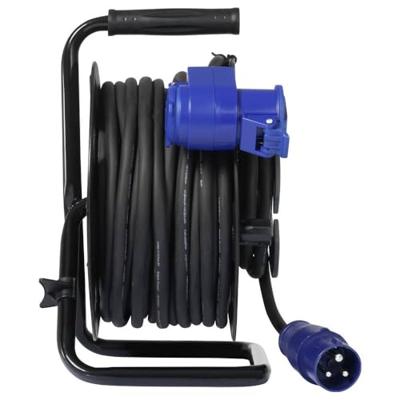 Sygonix SY-6684366 Kabelhaspel 25 m Zwart CEE-Cara-stekker